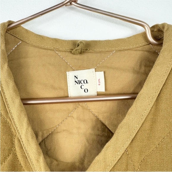 Nico Nico Nima quilted jacket in curry mustard Tan Jacket - Picture 4 of 9